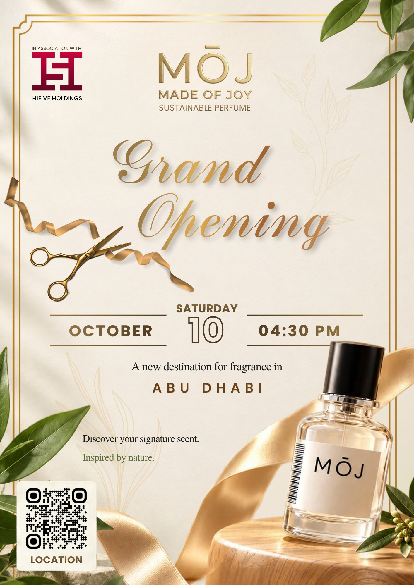 MŌJ Grand Opening invitation